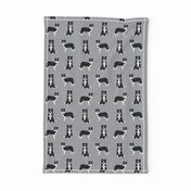 border collie dog breed fabric pet lovers sewing projects grey