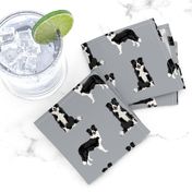 border collie dog breed fabric pet lovers sewing projects grey