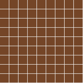 chocolate brown windowpane grid 2" reversed square check graph paper #744527