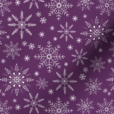Snowflakes - plum