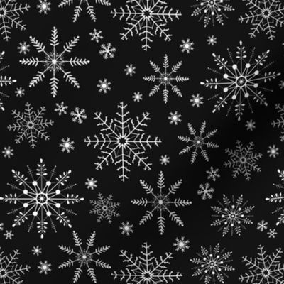 Snowflakes - black