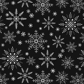 Snowflakes - black