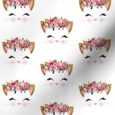 Fancy Cat – Pink, Blush, Burgundy Flowers