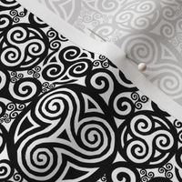 Black celtic triskels pattern