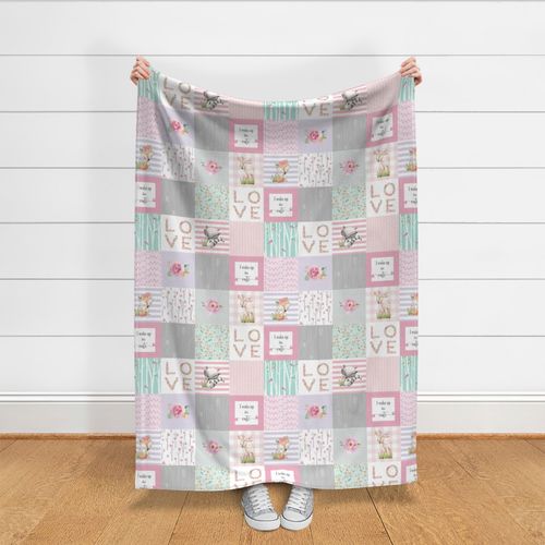 Pink Woodland Baby blanket