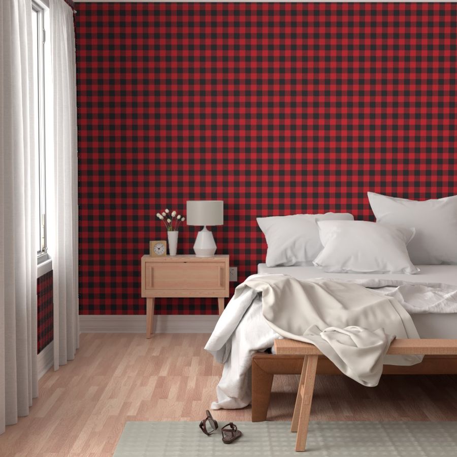 Buffalo Red Black Plaid Check