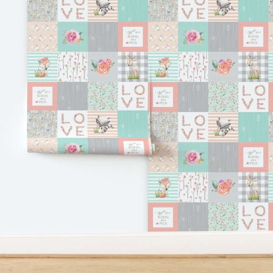 Love Baby Girl Quilt Top I Love You A Spoonflower