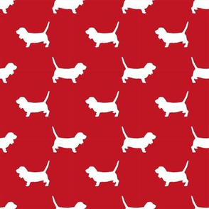 basset hound pet quilt a silhouette dog breed fabric coordinate