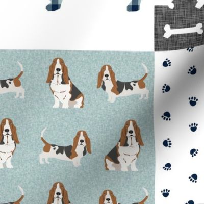 basset hound pet quilt b cheater quilt dog breed fabric wholecloth