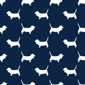 basset hound pet quilt b silhouette dog breed fabric coordinate
