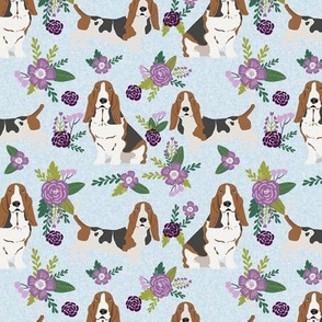 basset hound pet quilt c dog breed fabric floral coordinate
