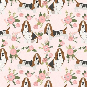 basset hound pet quilt d dog breed fabric coordinate floral