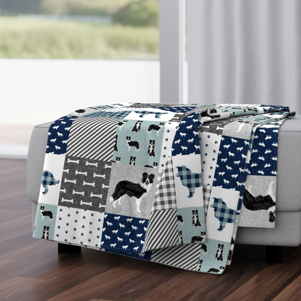 border collie pet quilt b cheater quilt dog breed nursery fabric