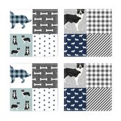 border collie pet quilt b cheater quilt dog breed nursery fabric