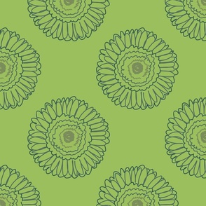 Gerbera Greenery-Grass Green-Floral