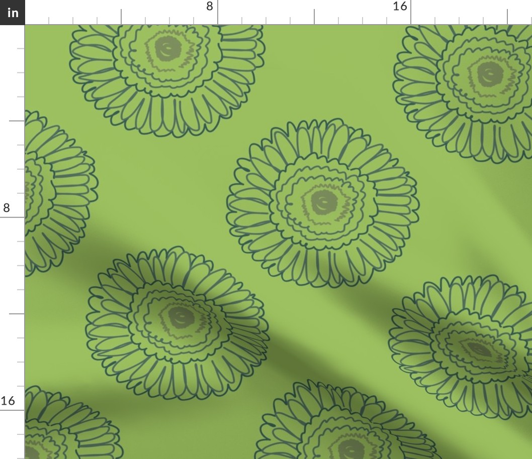 Gerbera Greenery-Grass Green-Floral