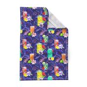 tropical watercolor summer fruity drink purple watercolor