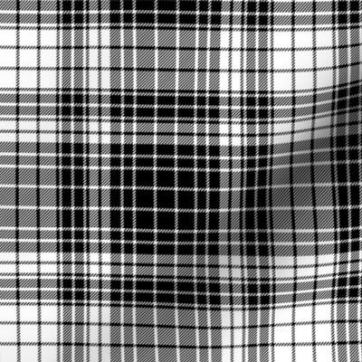 Ogilvy black and white tartan, 6"