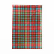 Ogilvie red/aqua tartan, 12" bright