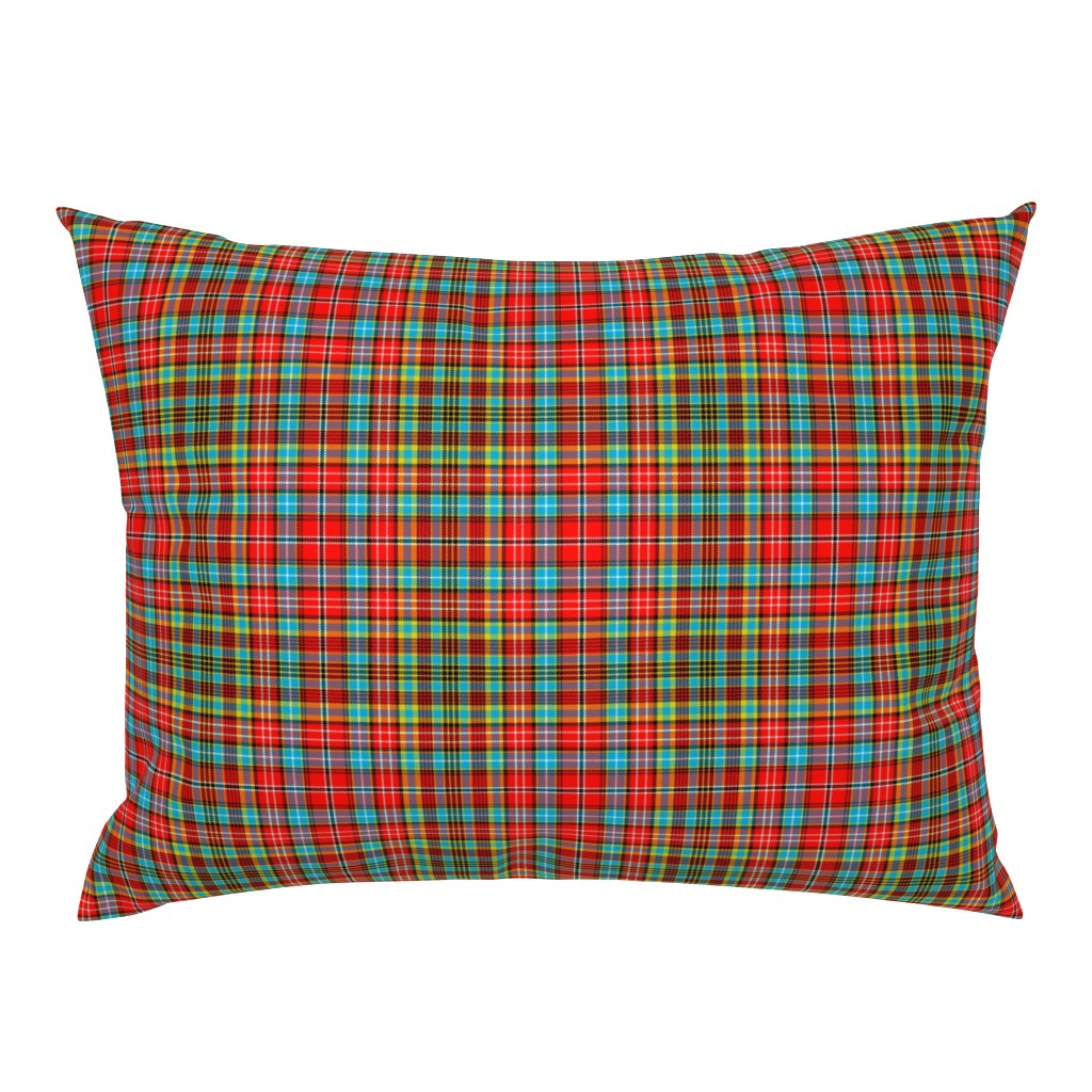 Ogilvie red/aqua tartan, 6" bright