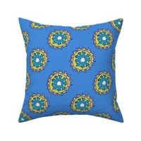 single suzani motif BLUE YELLOW-01