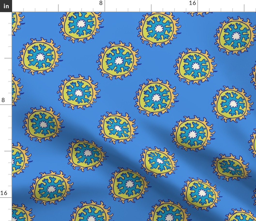 single suzani motif BLUE YELLOW-01