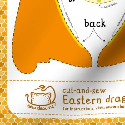 Cut & Sew Eastern Dragon Plush Orange