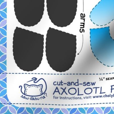 Cut & Sew Axolotl Plush Bundle