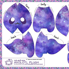 Cut & Sew Galaxy Axolotl Plush