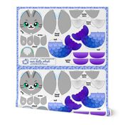 Cut & Sew Gray Mer-kitty Plush
