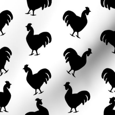 Vintage Rooster Silhouettes