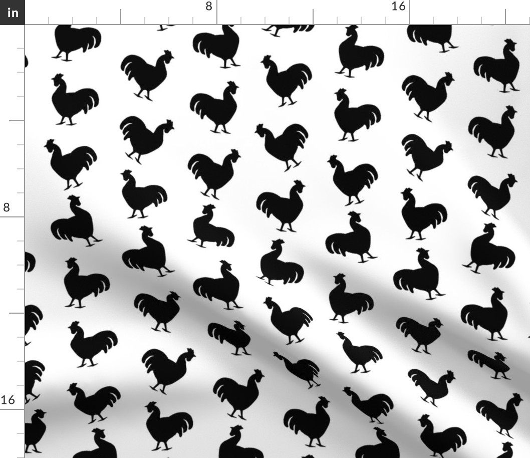 Vintage Rooster Silhouettes