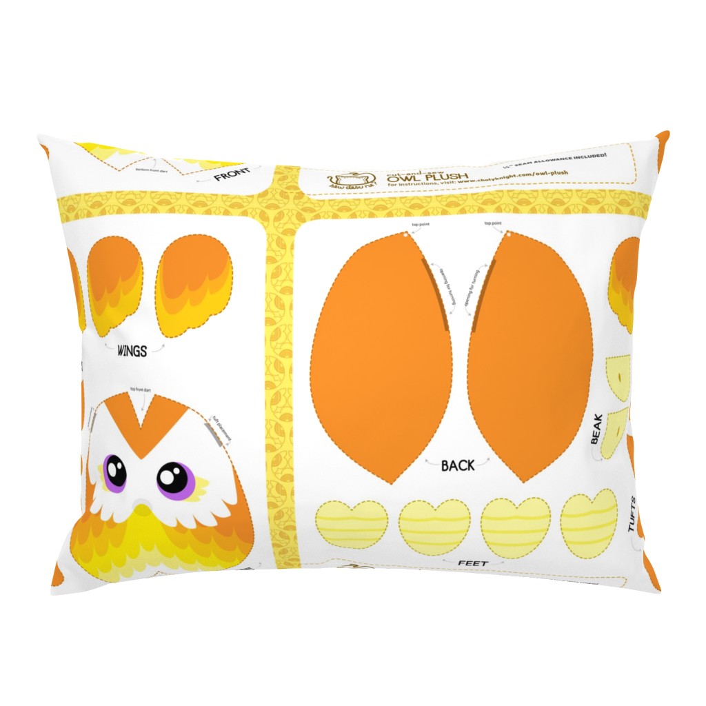 Cut & Sew Owl Plush Candy Corn