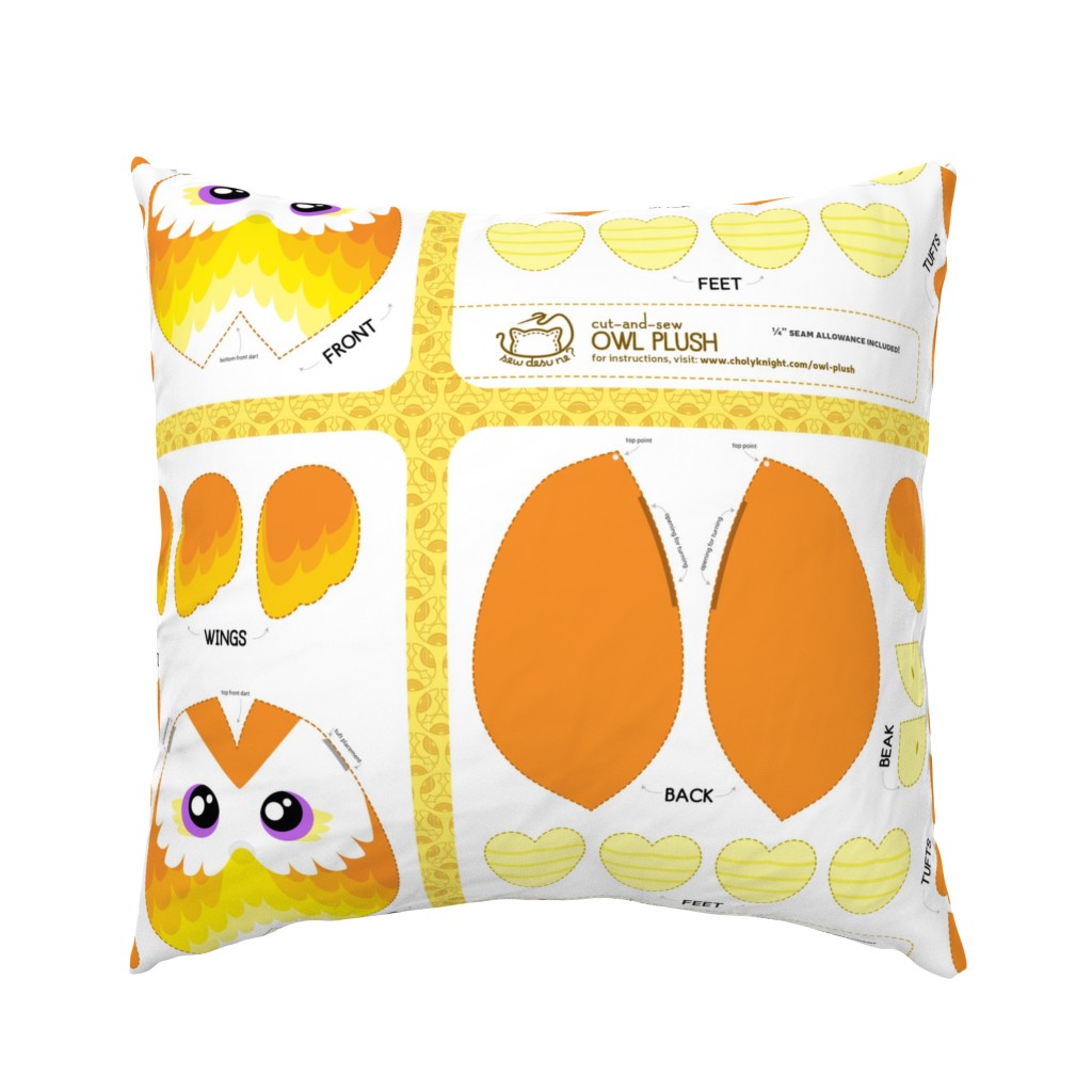 Cut & Sew Owl Plush Candy Corn
