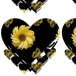 BlackYellowFlowerHeart