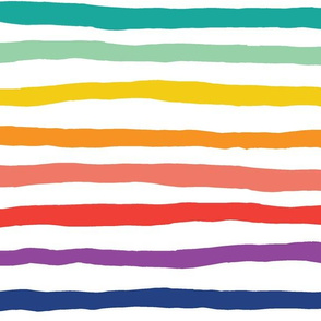rainbow painted stripes