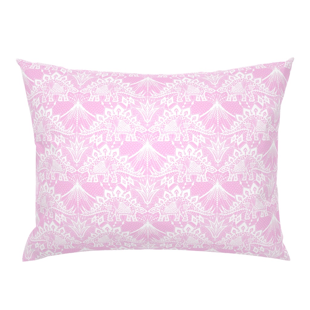 Stegosaurus Lace - Pink / White