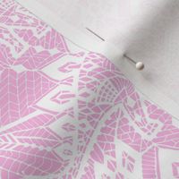 Stegosaurus Lace - Pink / White