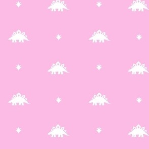 Stegosaurus Coordinate - Pink / White