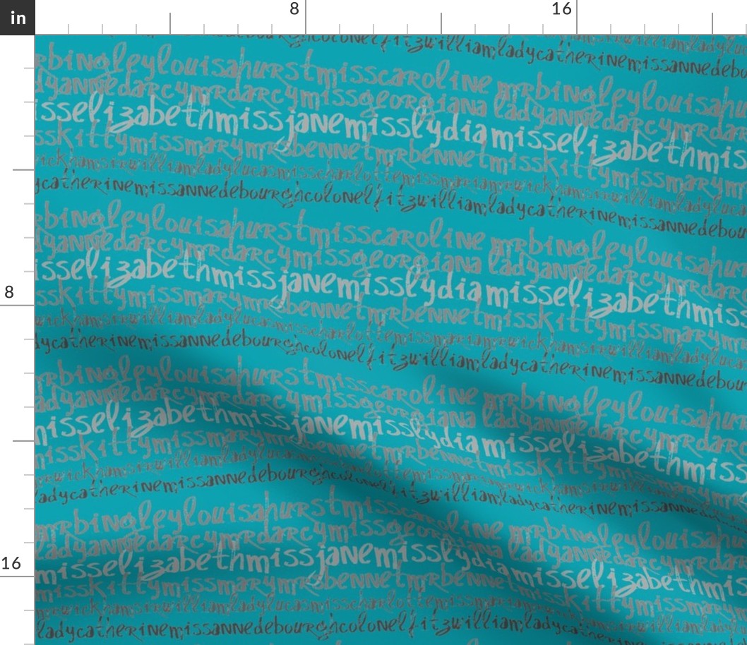 Pride &Prejudice teal