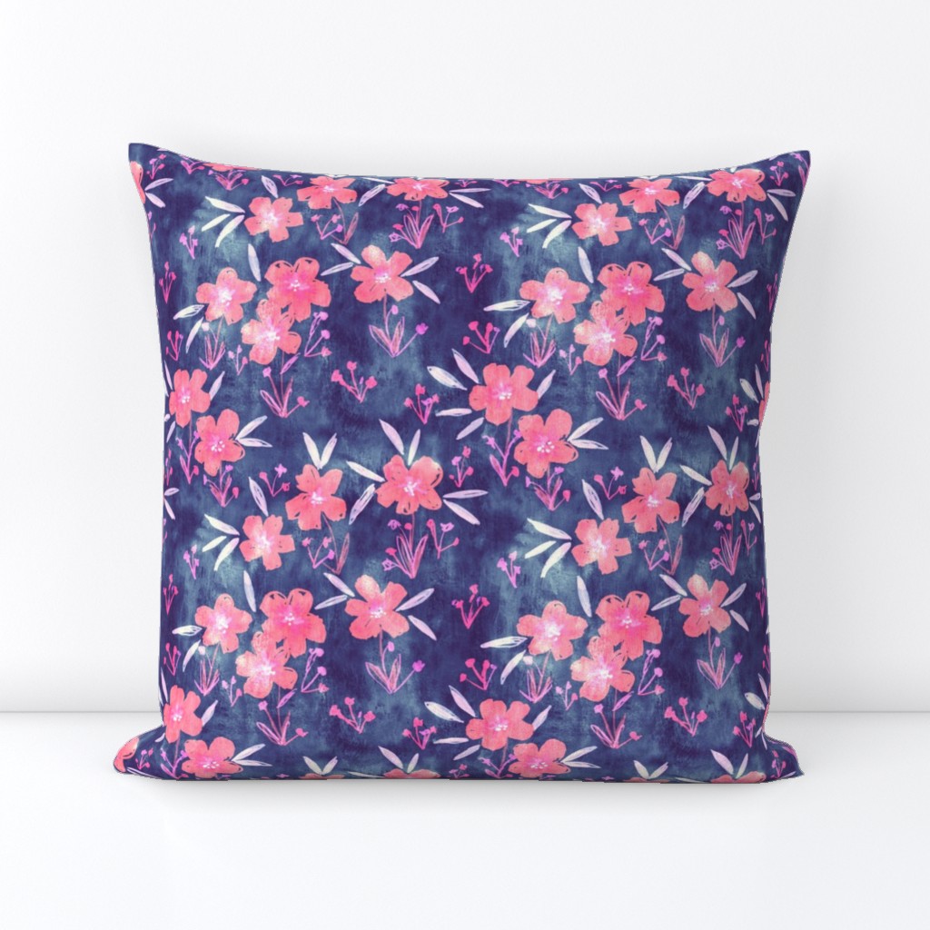 leila floral blue pink