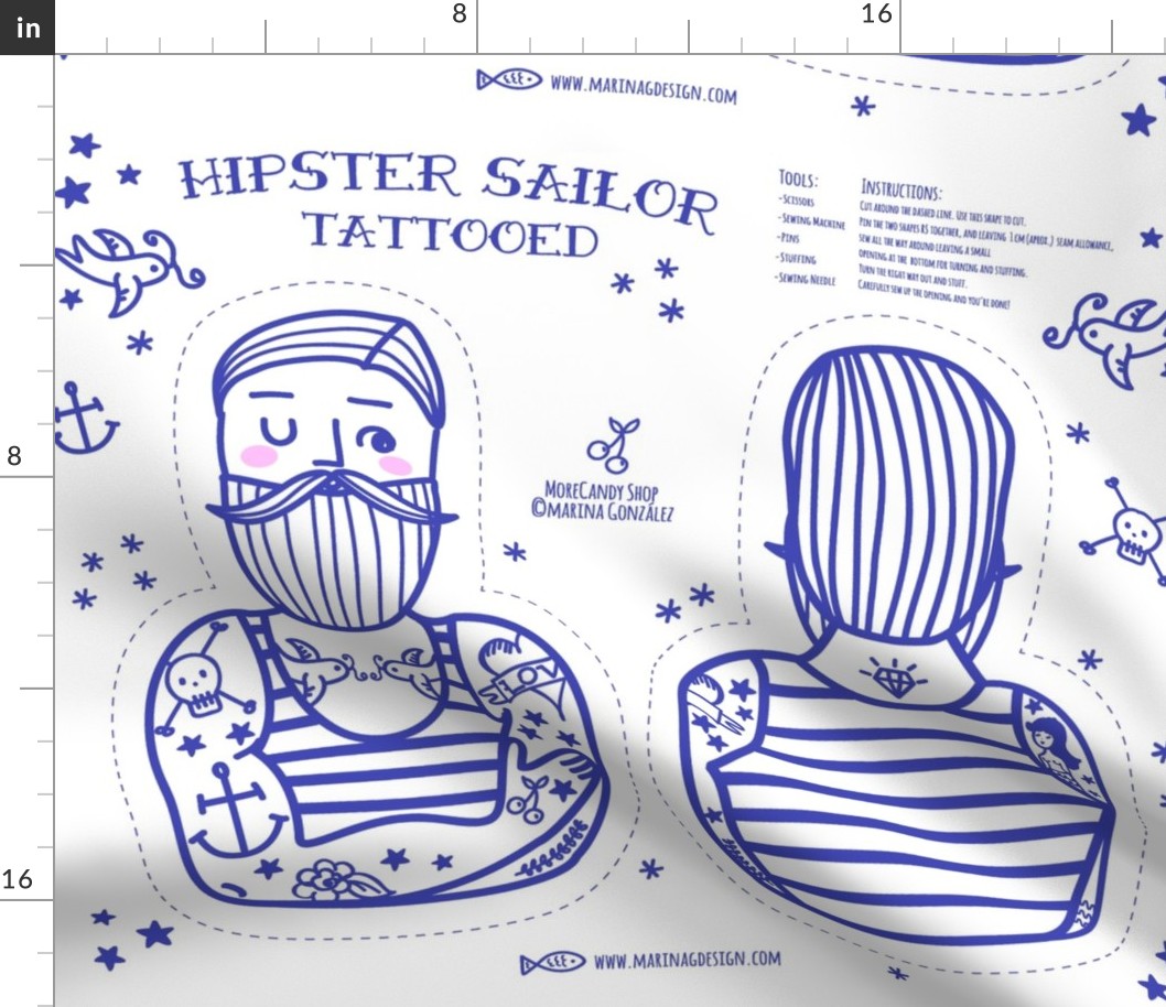 Hipster Sailor Tattooed