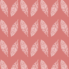 tropical leaves  pink and flamingo 