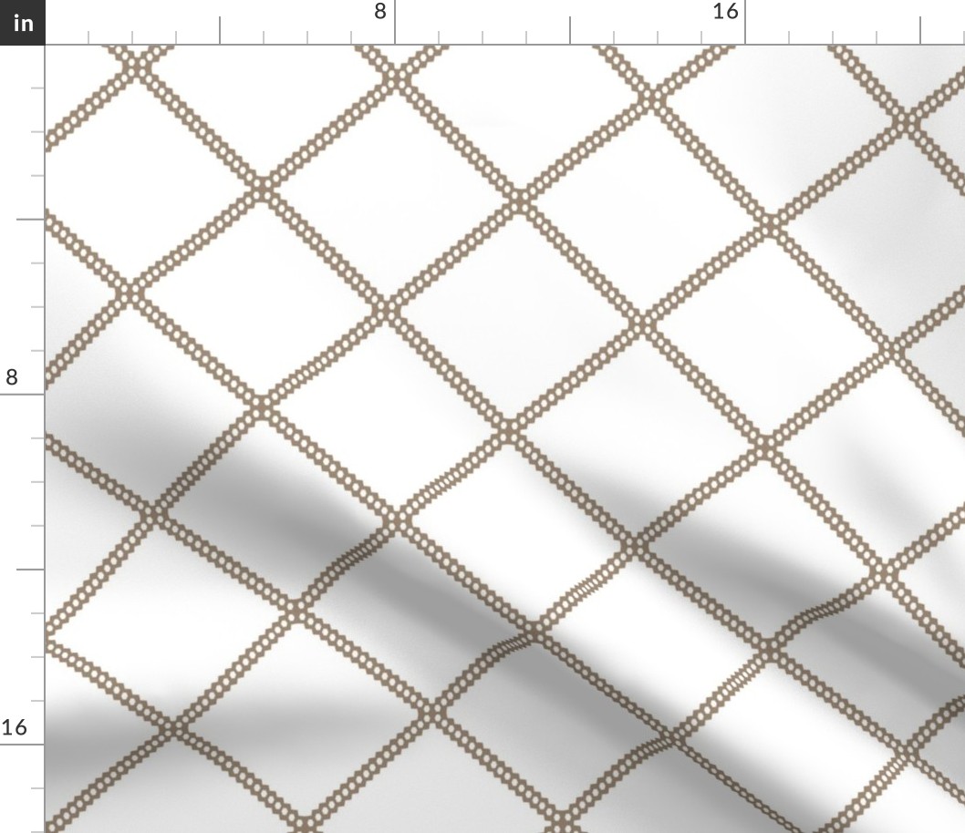 beige diamond lattice fretwork ogee diamond pattern