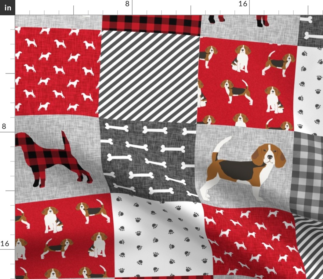 beagle  pet quilt a dog breed fabric cheater quilt wholecloth