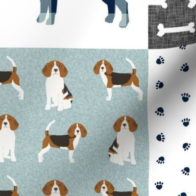beagle  pet quilt b dog breed fabric cheater quilt wholecloth