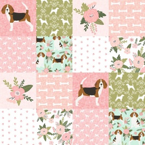 beagle  pet quilt d dog breed fabric cheater quilt wholecloth