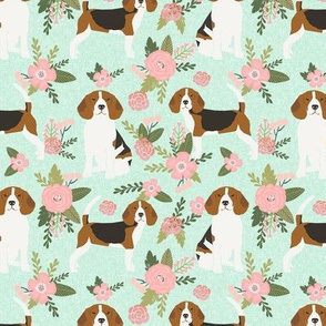 beagle  pet quilt d dog breed fabric coordinate florals