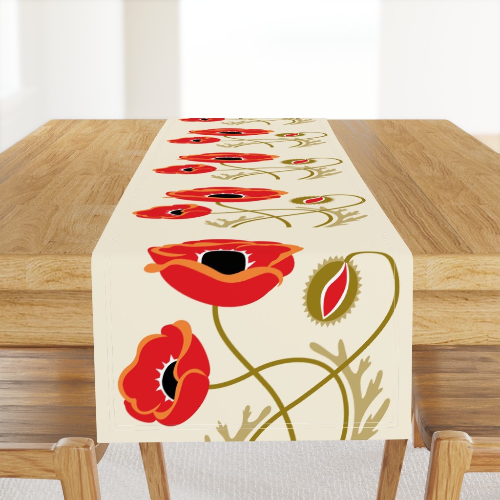 red poppy panel