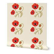 red poppy panel